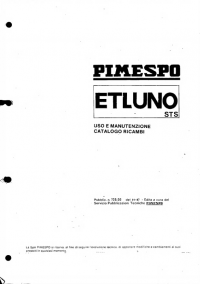 spare parts catalog OM Pimespo Truck  ETLUNO STS Use and Maintenance Spare Parts Manual PDF