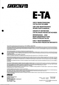 spare parts catalog OM Pimespo Truck E-TA Use and Maintenance Spare Parts Manual PDF