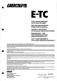 spare parts catalog OM Pimespo Truck  E-TC Use and Maintenance Spare Parts Manual PDF