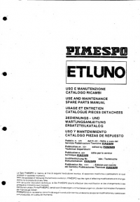 spare parts catalog OM Pimespo Truck  ETLUNO Use and Maintenance Spare Parts Manual PDF