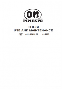 repair manual OM Pimespo THESI Use and Maintenance Manual PDF