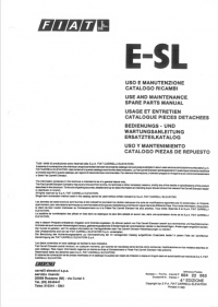 spare parts catalog OM Pimespo E-SL Use and Maintenance Spare Parts Manual PDF