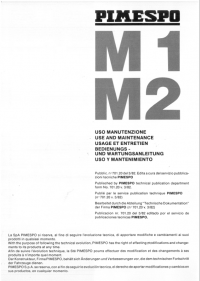 repair manual OM Pimespo M1, M2 Use and Maintenance Manual PDF