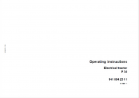 repair manual OM Pimespo Electrical tractor P 30 Operating instructions PDF