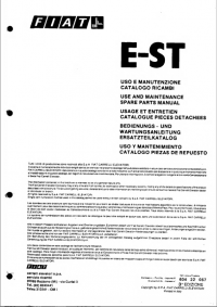 spare parts catalog OM Pimespo Truck  E-ST Use and Maintenance Spare Parts Manual PDF