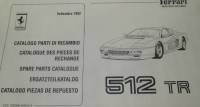 repair manual Ferrari Testarossa 512 TR Spare Parts Catalog & Workshop Manual PDF