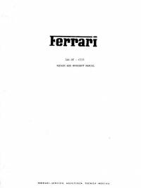 repair manual Ferrari Dino 246 GT-GT/S Parts Catalog & Repair Workshop Manual PDF