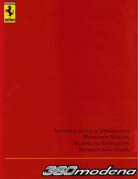repair manual Ferrari 360 Modena, 360 Spider Spare Parts Catalog & Workshop Manual PDF