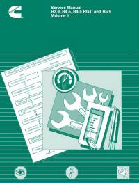 repair manual Cummins Engines B3.9, B4.5 RGT, B5.9 Volume 1 Service Manual PDF