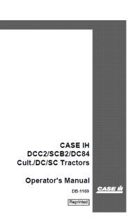 repair manual Case Narrow Row Cultivators for Model DC and SC Tractors pdf Operators manual