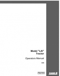 repair manual Case LAI tractor PDF Operator’s Manual