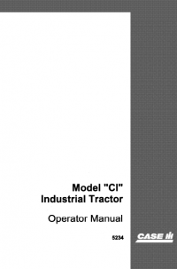 repair manual Case model “CI” industrial tractor pdf Operator manual