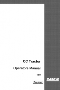 repair manual Case CC tractor pdf operators manual