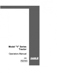 repair manual Case Tractor V Series PDF Operators Manual