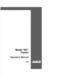 repair manual Case Tractor RC model Factory Operators Manual PDF