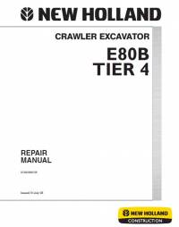 repair manual New Holland Crawler Excavator E80B Tier 4 Repair Manual PDF