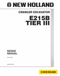 repair manual New Holland Crawler Excavator E215B Tier III Repair Manual PDF
