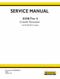 repair manual New Holland Crawler Excavator E55B Tier 4 Service Manual PDF