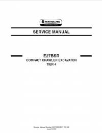 repair manual New Holland Compact Crawler Excavator E27BSR Tier 4 Service Manual PDF