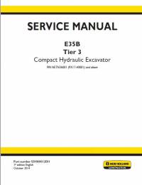 repair manual New Holland Compact Hydraulic Excavator E35B Tier 3 Service Manual PDF