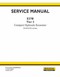 repair manual New Holland Compact Hydraulic Excavator E27B Tier 3 Service Manual PDF