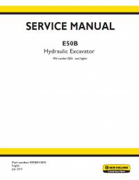 repair manual New Holland Hydraulic Excavator E50B Service Manual PDF