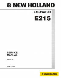 repair manual New Holland Crawler Excavator E215 Service Manual PDF
