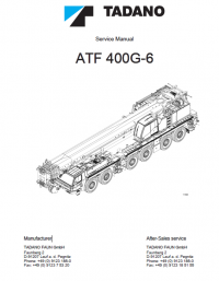 repair manual Tadano ATF 400G-6 Crane Service Manual PDF