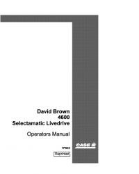 repair manual David Brown 4600 Selectamatic Livedrive Tractor PDF Manual