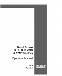 repair manual Case David Brown 1210 & 1212 Tractors PDF Manuals