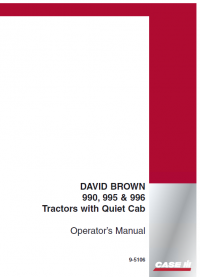 repair manual Case David Brown 990, 995, 996 Tractors Set of Manuals PDF