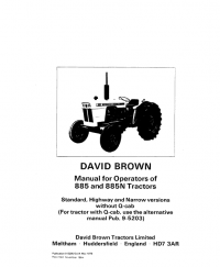 repair manual Case David Brown 885 and 885N Tractors PDF Set of Manuals