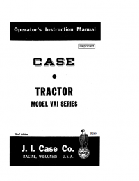 repair manual Case VIA tractor PDF Operator’s Instruction Manual