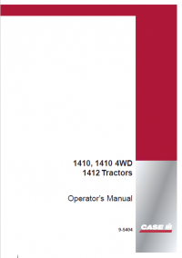 repair manual Case Tractors 1410 & 1412 Operator’s Manuals PDF