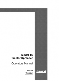 repair manual Case Tractor Spreader T6 Operators Manual PDF