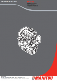 repair manual Manitou Engine SERIE 1100 Repair Manual PDF