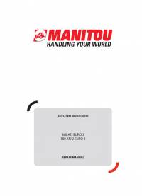 repair manual Manitou Forklifts 160 ATJ EURO 3, 180 ATJ 2 EURO 3 Repair Manual PDF