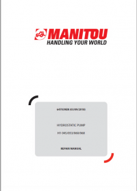 repair manual Manitou HYDROSTATIC PUMP H1 045/053/060/068 Repair Manual PDF