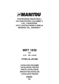 spare parts catalog Manitou MRT 1850 E3 Parts Catalog Manual PDF