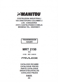 spare parts catalog Manitou MRT 2150 E3 Parts Catalog Manual PDF