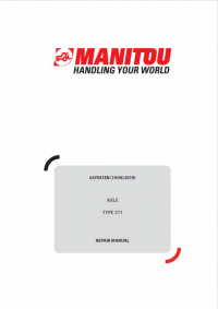 repair manual Manitou AXLE TYPE 211 Repair Manual PDF