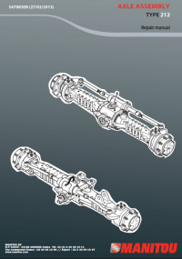 repair manual Manitou AXLE ASSEMBLY TYPE 212 Repair manual PDF