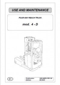 repair manual OM Pimespo FOUR-WAY REACH TRUCK mod. 4 - D  Use and Maintenance Manual PDF
