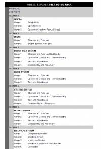 repair manual Hyundai Wheel Loader HL780-9S UMA Service Manual PDF