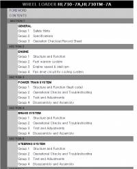 repair manual Hyundai Wheel Loader HL730-7A, HL730TM-7A Service Manual PDF