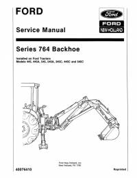 repair manual Ford New Holland Backhoe 764 Series Service Manual PDF