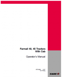 repair manual CASE Farmall 40, 45 Tractors PDF Operator’s manual