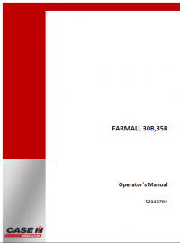 repair manual Case FARMALL 30B,35B Compact tractor Operator’s manuals