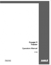 repair manual Case Tractors COUGAR II PDF Operators manual