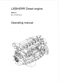 repair manual LIEBHERR Diesel engine D846 A7 Operating manual PDF